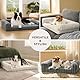 BEDSURE orthopädisches Hundebett Grosse Hunde - 106x76x18cm wasserdichtes Hundesofa mit Memory-Schaum & Eierkarton-Schaum, waschbarer und Abnehmbarer Cordbezug Hundecouch, grau