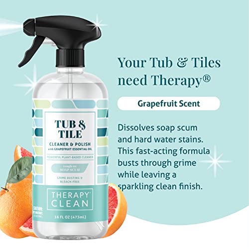 Therapy Tub Tile Cleaner,16 Fl Oz. (2 Pack) - Bathroom Shower Cleaner Spray For Soap Scum Removal, Tub Shower Cleaner #TOP1