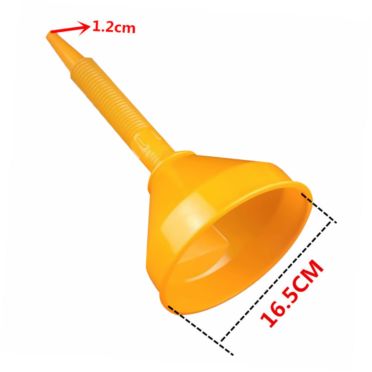 iplusmile 4 Piezas Embudo De Relleno Embudo De Llenado De Aceite De Vehículo Con Tubo Motor De Gasolina Largo y Flexible Del Tanque De Gasolina Abdominales Orange