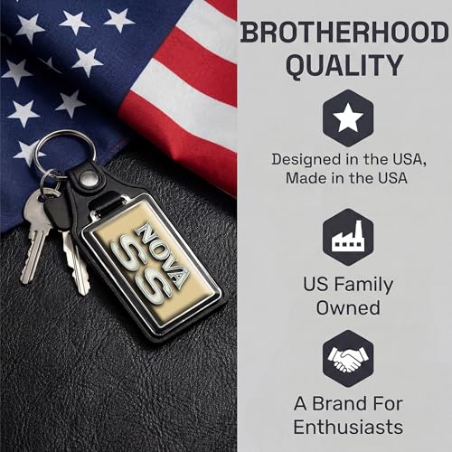 Image of Brotherhood Car Key Chain for Nova - Classic Models Keychain for Men and Women Gift Key Ring