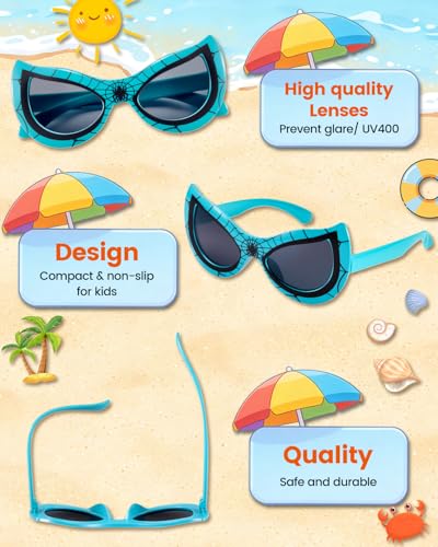 Kids Spider Sunglasses Bulk 24 Pack, Party Favors for Kids Age 3-8, UV400 Protection Sunglasses for Boys Girls, Goodie Bags Stuffers for Birthday/Classroom/Pool Party Supplies, Gifts for Students — view 4