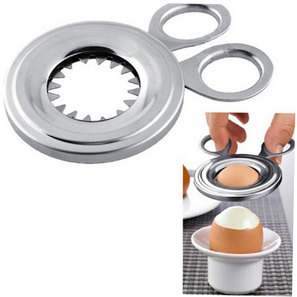 ABOOFAN Stainless Steel Egg Scissor Topper Cutter Easy Use Clipper Tool for Boiled Eggs Dishwasher Safe Kitchen Gadget for Cooking and Food Preparation