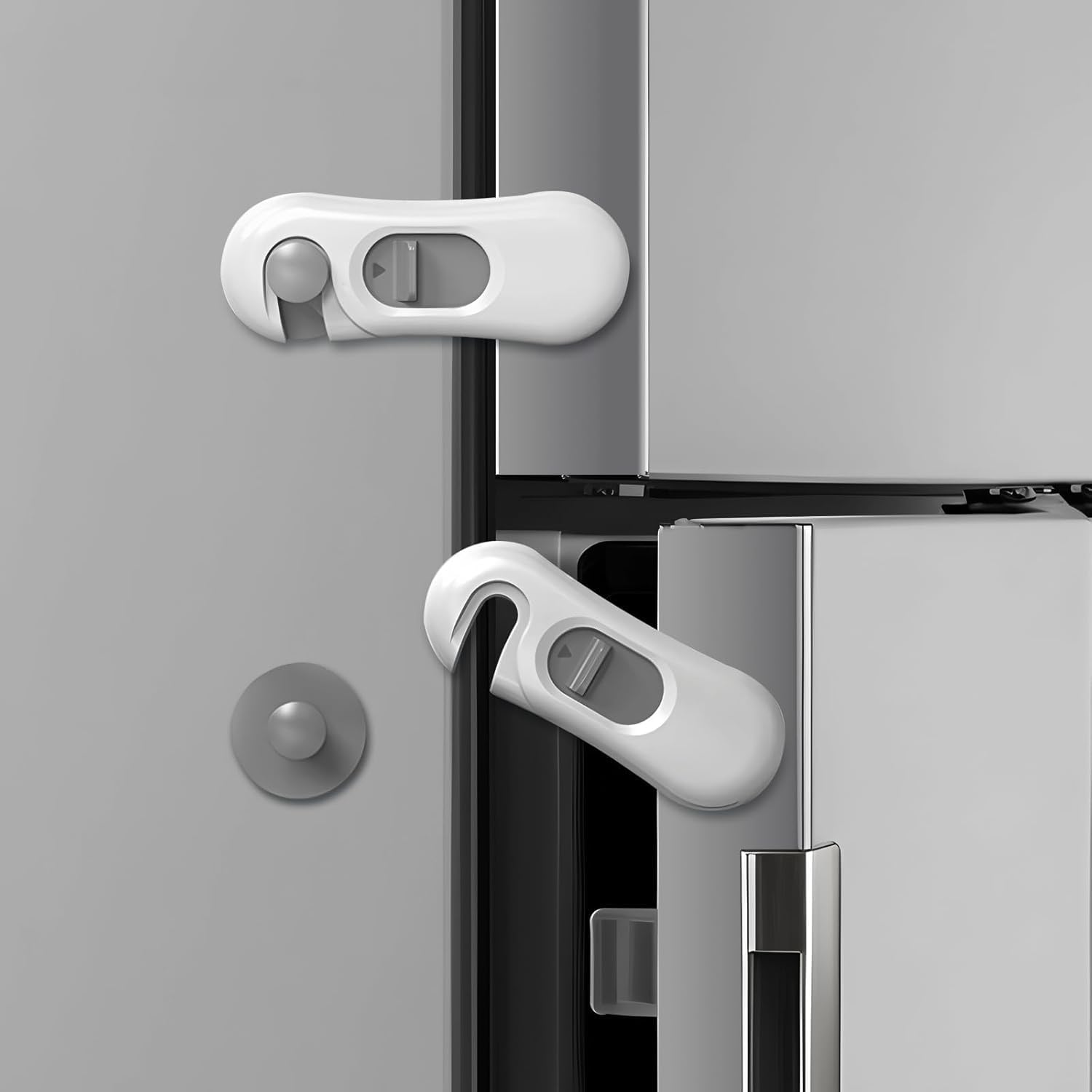 5-Pack Child Safety Strap Locks, No Drill Adjustable Safety Straps for Fridge, Oven, Toilet Seat, Drawers & Doors | Child & Pet Proofing, Multi-Purpose Home Security