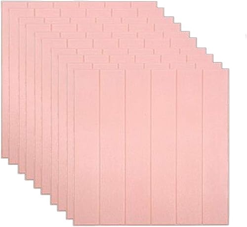 GIUIN Paneles de pared de ladrillo de espuma, azulejos a rayas de 27.6 x 27.6in, suaves, autoadhesivos, para dormitorio, techo cálido, fondo 3D,