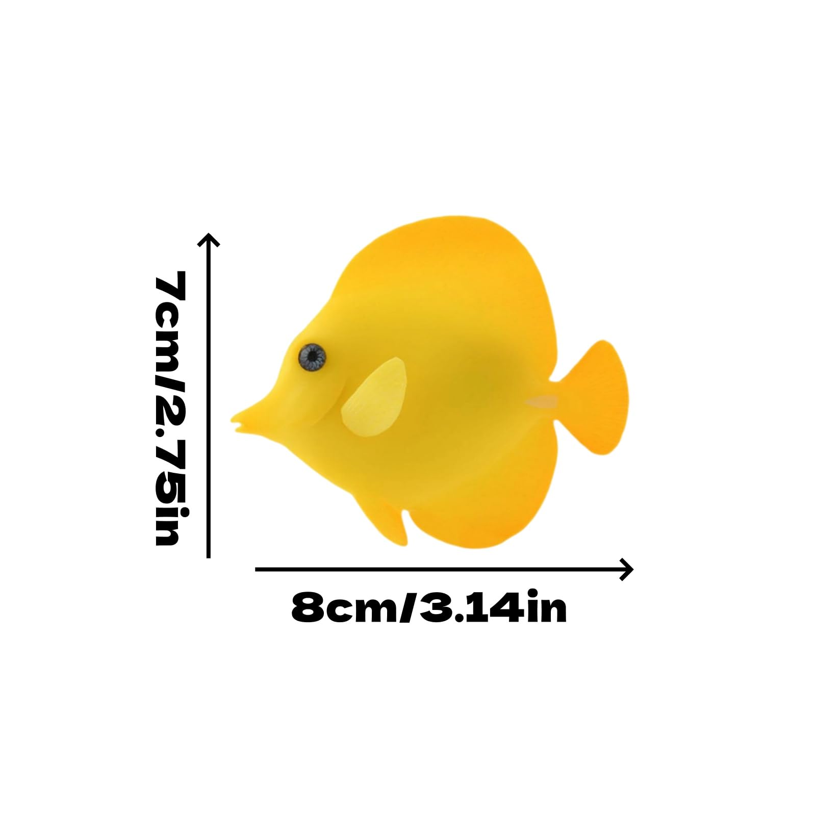 JLEivvi 1 Pcs Glow Fishing Float Yellow Luminous Silicone Fish for Aquarium Decoration Aquarium Fish Bowl Ornament - Image 2
