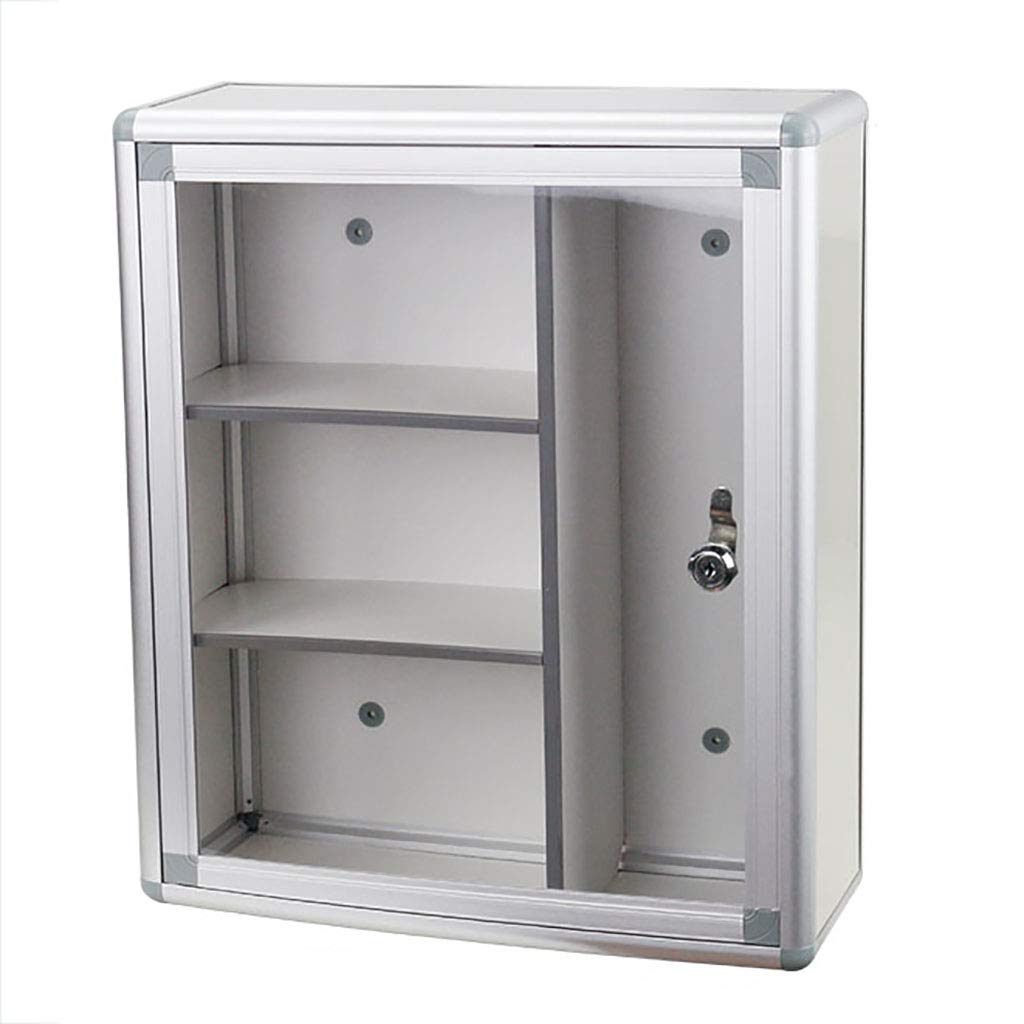 Armario portátil montado en la pared, contenedor de metal con cerradura segura para niños, ideal para botiquín de primeros auxilios, 3 diseños Slish para el hogar