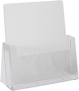 Dazzling Displays Clear Acrylic 8.5 x 11 Brochure Holder - Magazine Rack and Flyer Holder for Professional Use in Office, Reception, and Trade Shows
