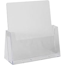 Dazzling Displays Clear Acrylic 8.5 x 11 Brochure Holder - Magazine Rack and Flyer Holder for Professional Use in Office, Reception, and Trade Shows