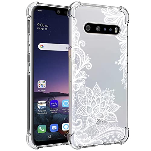 Coque LG V60 ThinQ 5G en silicone TPU souple transparent motif Mandala pour femme