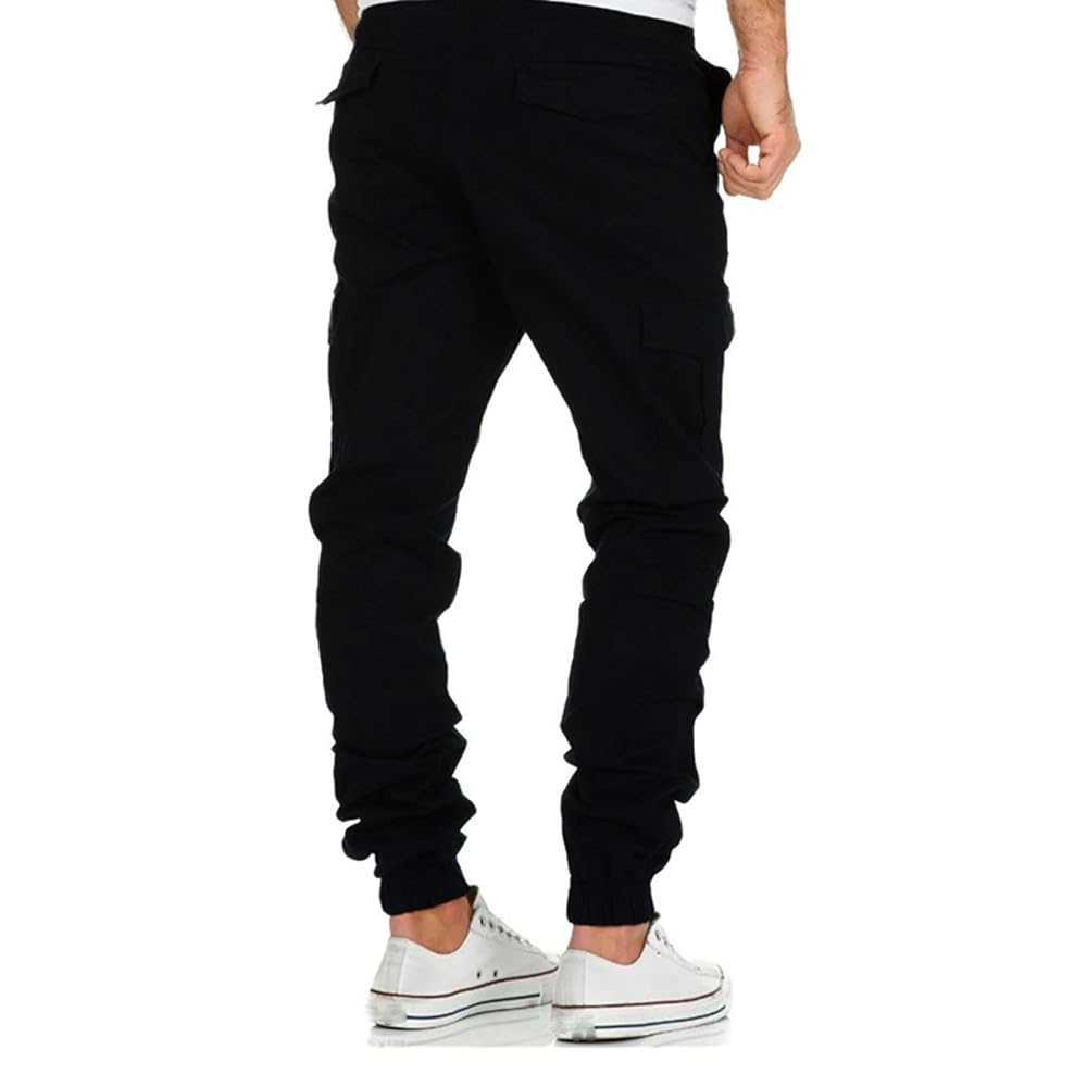 Amazon.com: Men's Leisure Pants Solid Multi-Pocket Trousers