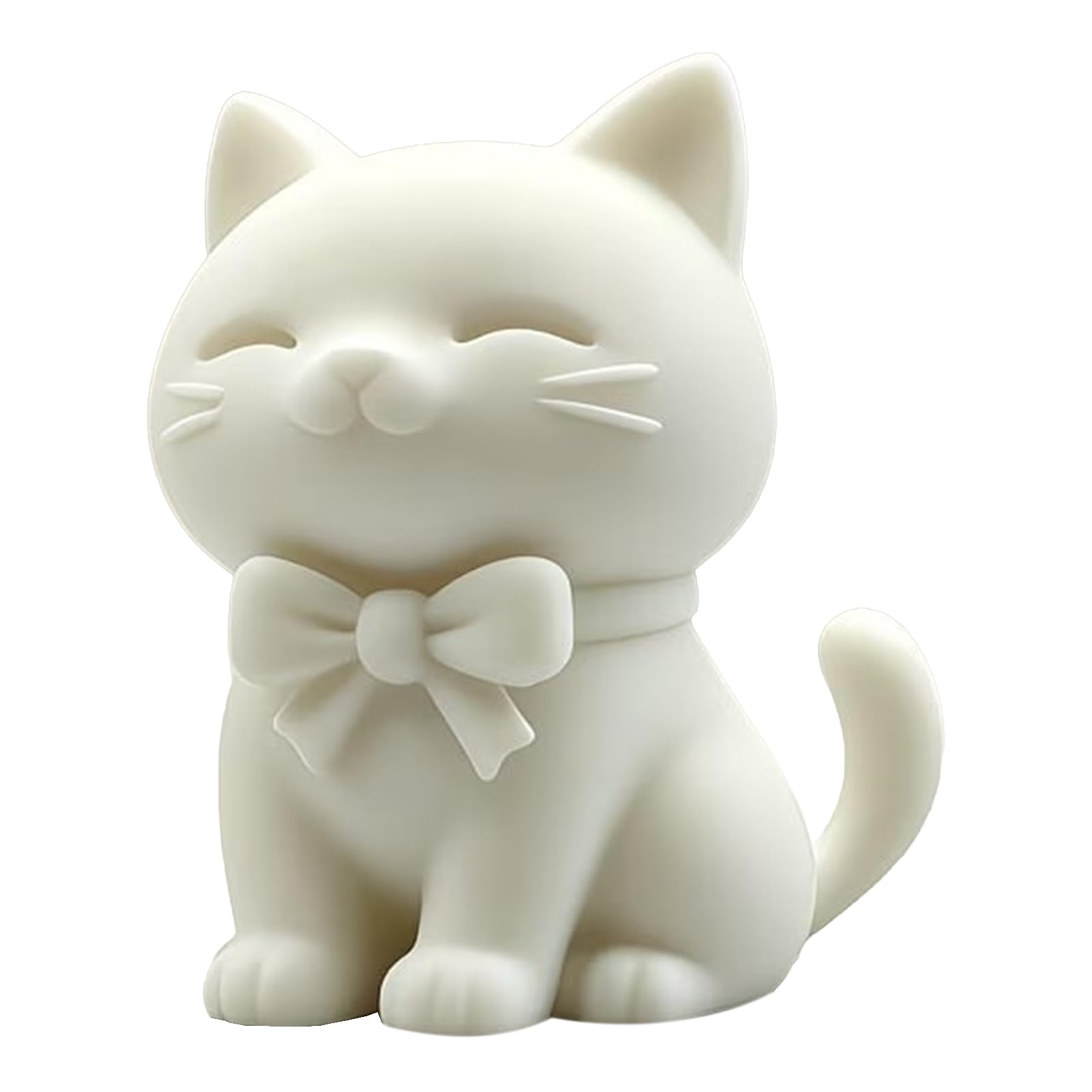matumou 3D Printed Cat Statue, Sitting Cat Figurine with, Collectible Cute Kitten Sculpture, Decoration Gift for Cat Lovers