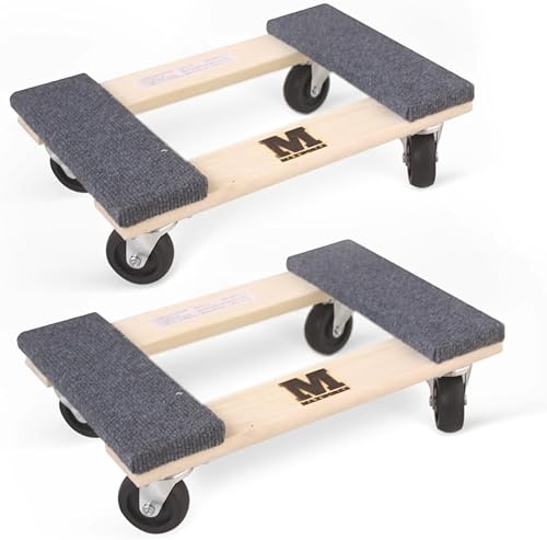 MaxWorks 50856 1320 libras. Capacidad 18 pulgadas x 12 pulgadas. Carrito mĂłvil para muebles de madera dura, versiĂłn KD, paquete de dos unidades MaxWorks 50856 1320 libras. Capacidad 18 pulgadas x 12 pulgadas. Carrito mĂłvil para muebles de madera dura, versiĂłn KD, paquete de dos unidades