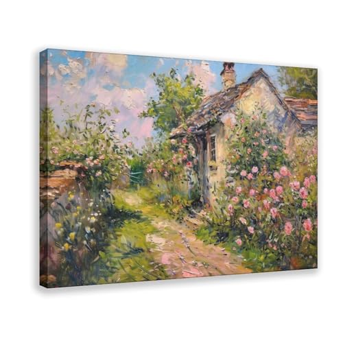 Tableau de jardin champêtre pour salon et chambre chic 61x91