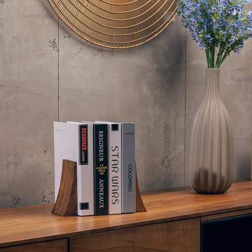 Tilisma BOOKEND THIN Bookends, Walnut Wood thumb #2