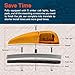 TRUE MODS Amber LED Teardrop Cab Marker Light Kit [Gray Base] [DOT FMVSS 108] [SAE P2PC] [Universal Fit] Tear Drop Lights for Truck RV Van Ford Super Duty F150 F250 F350 Chevy Silverado Dodge Ram