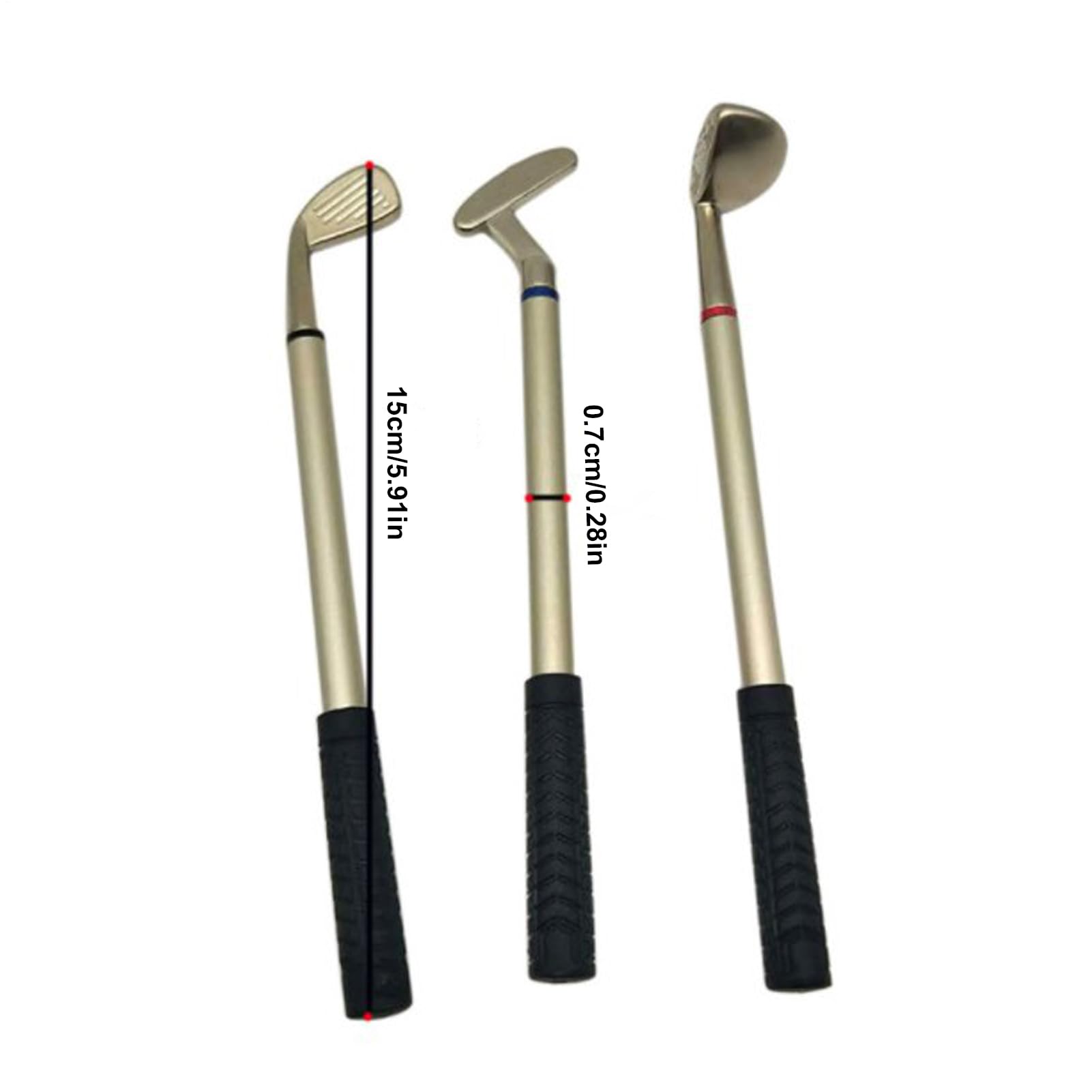 Set di penne da golf, set di penne da golf - Borsa da golf mini con trolley, 3 penne per mazze da golf | Souvenir unici da golf, riempitivi di calze natalizie per papà, uomini, golfisti adulti