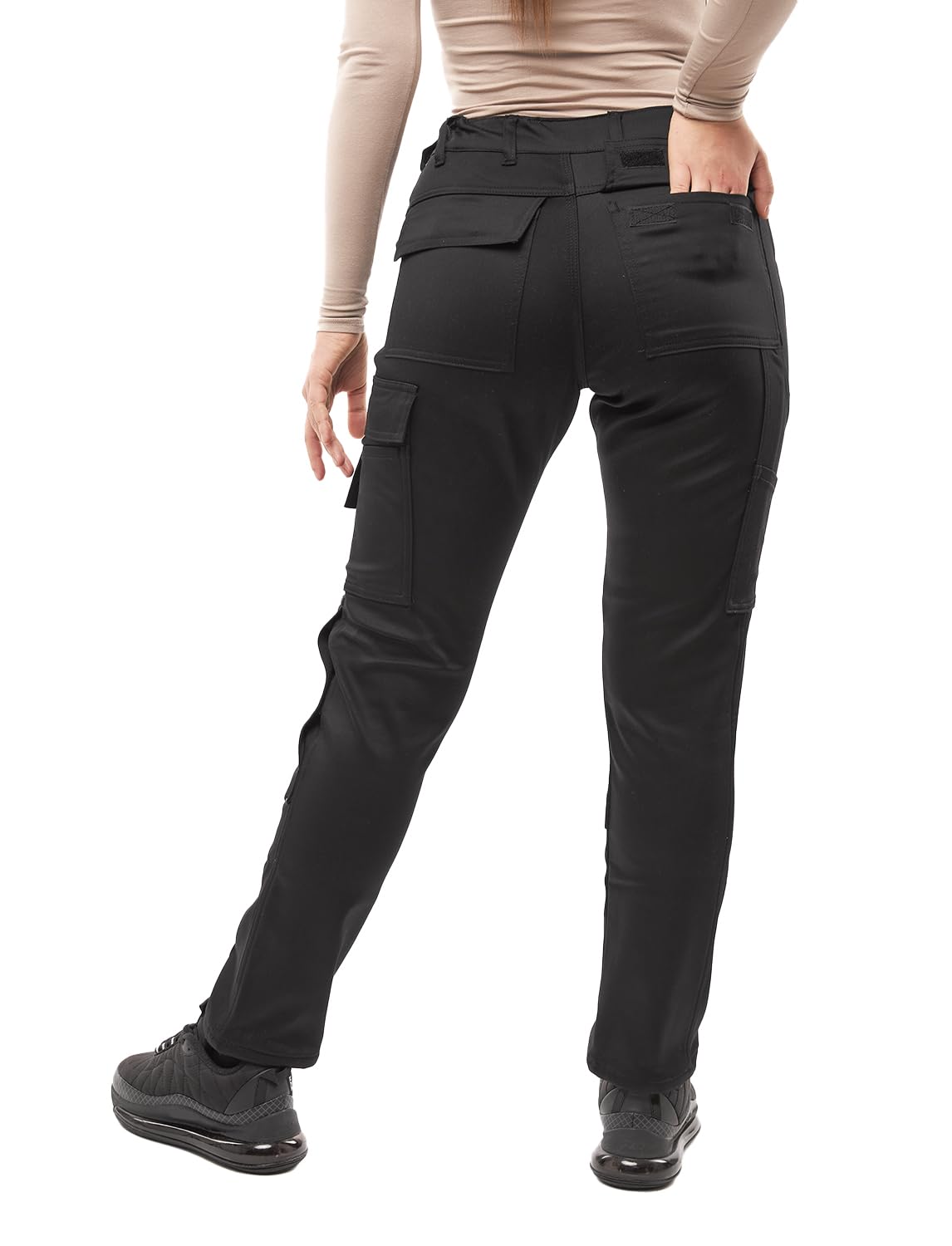 strongAnt Damen Arbeitshose komplett Stretch für Frauen Bundhose mit Kniepolstertaschen Schwarz Grau Weiß Pink