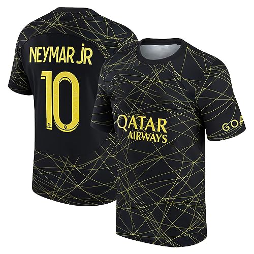 Image of Neymaar 10 Home Away Kit Football Jersey with Black 2024 /25(Kid's, Boy's& Men)