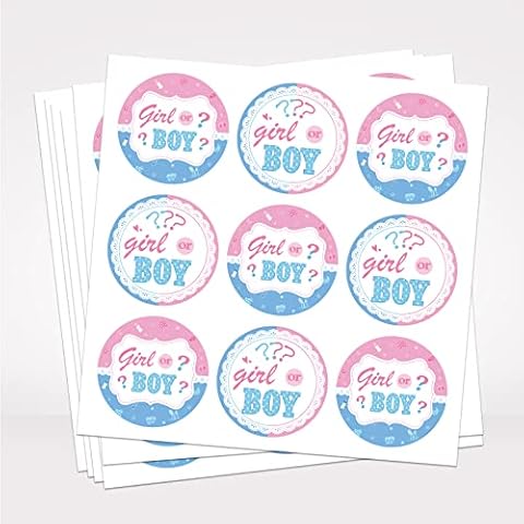 SWYOUN 180PCS Baby Gender Reveal Party Stickers Supplies Boy or Girl Baby Shower Birthday Party Decoration Cover
