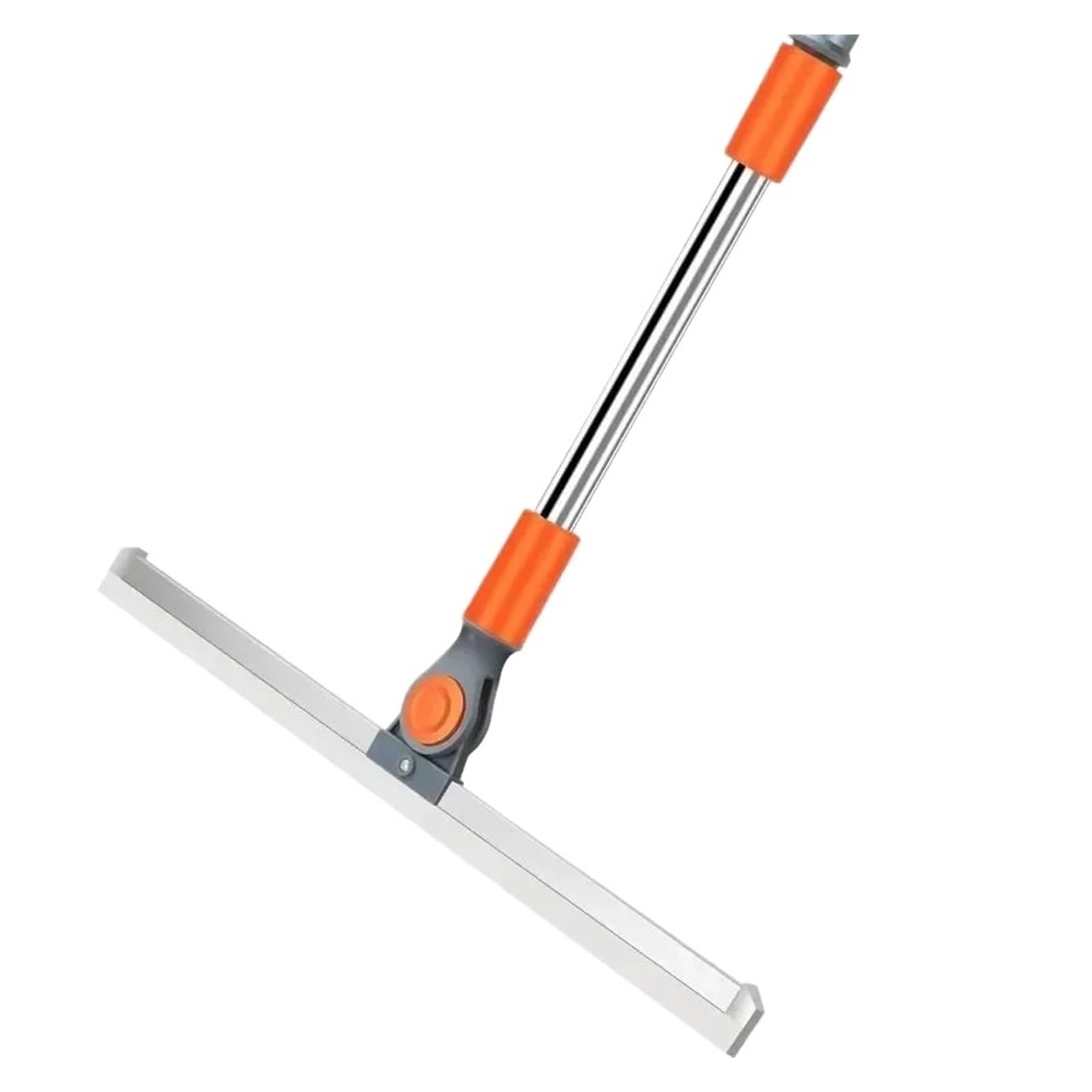 Scopa magica in silicone, spazzola per pavimenti in vetro francese, per finestre domestiche, bagno, spazzola flessibile, manico lungo telescopico (50 cm)