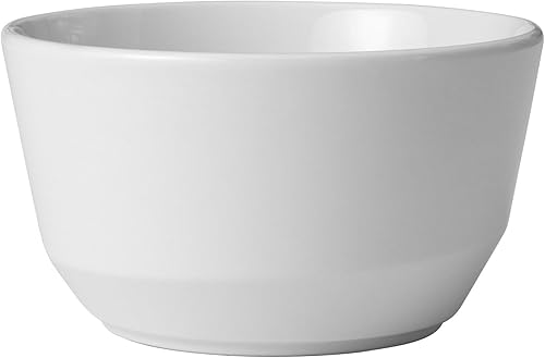 Libbey Austin - Ensaladera de sopa de porcelana de 28 onzas, paquete de 4, color blanco