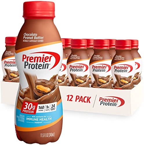 Premier Protein Shake, Chocolate Peanut Butter, 30g Protein, 1g S...