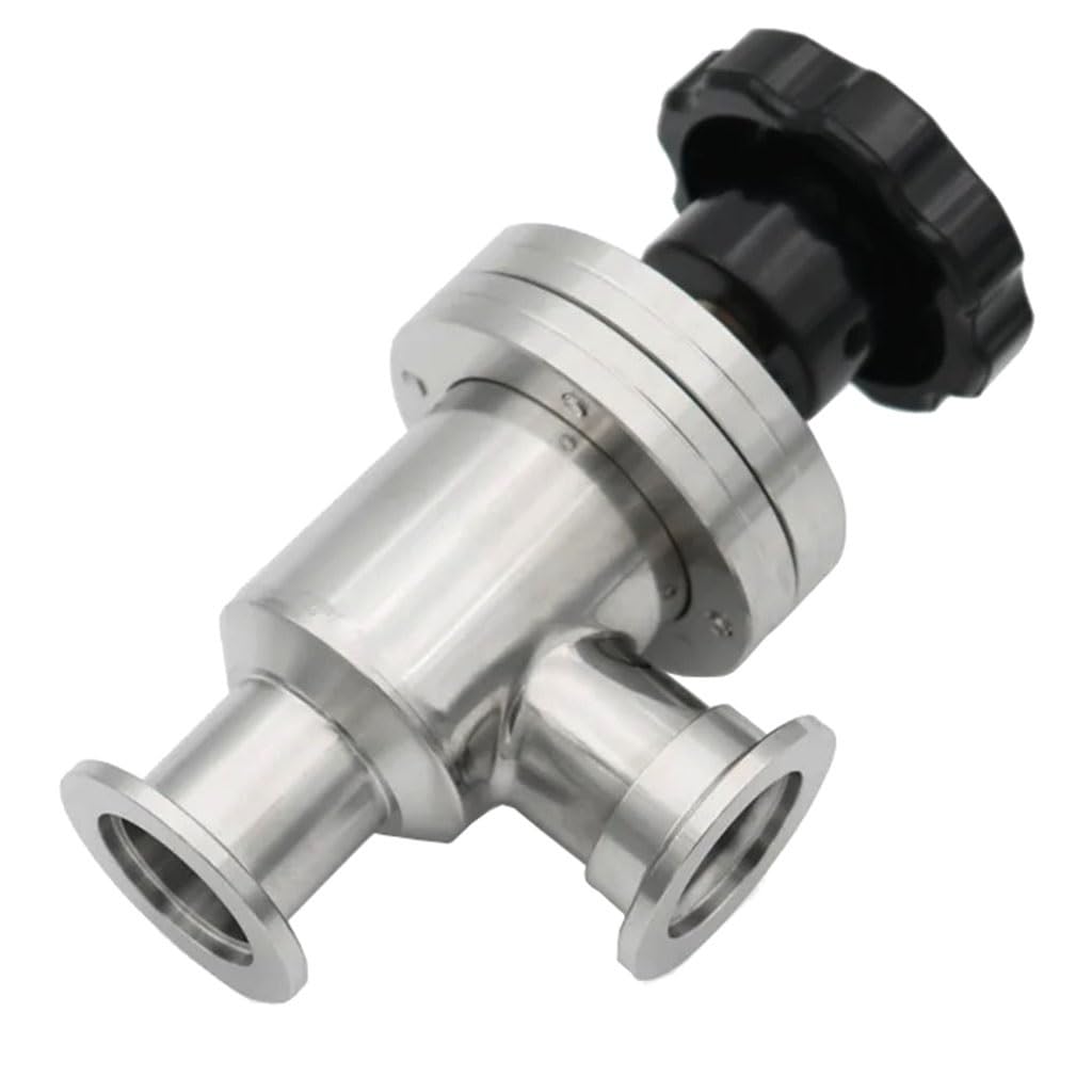 Válvula Deflectora De Alto Vacío Manual Tipo L De Acero Inoxidable, Válvula De Ángulo, Válvula De Aleta De Vacío, Válvula De Seguridad De Gas KF16 KF25 KF40 KF50, 1 Uds. (Size : KF40)