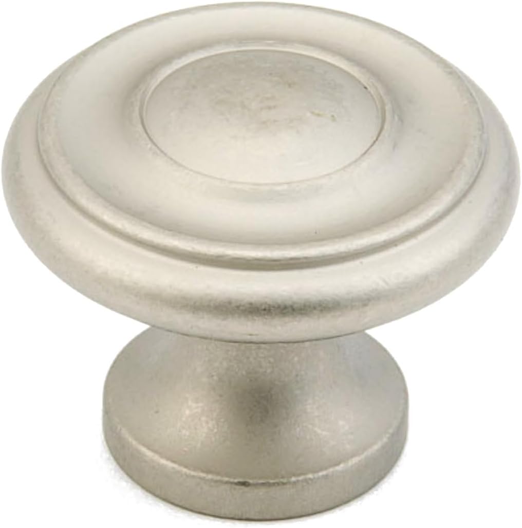 Schaub & Company 703-DN Traditional Collection 1-1/4 Inch (32mm) Knob, Distressed Nickel