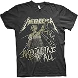 metallica vintage pick tin  Metallica \'Justice Vintage\' (Black) T-Shirt (medium)