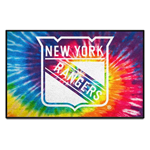 NEw York Rangers tie dye Rug