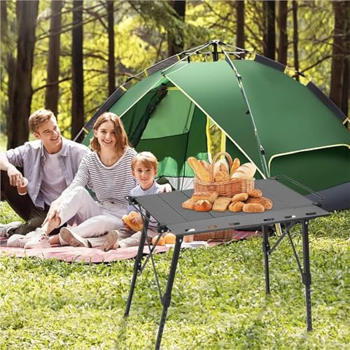 Table camping pliante en aluminium portable avec sac de transport - 4
