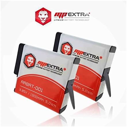MP EXTRA® Pack of 2 Batteries + Charger for GoPro Hero 5