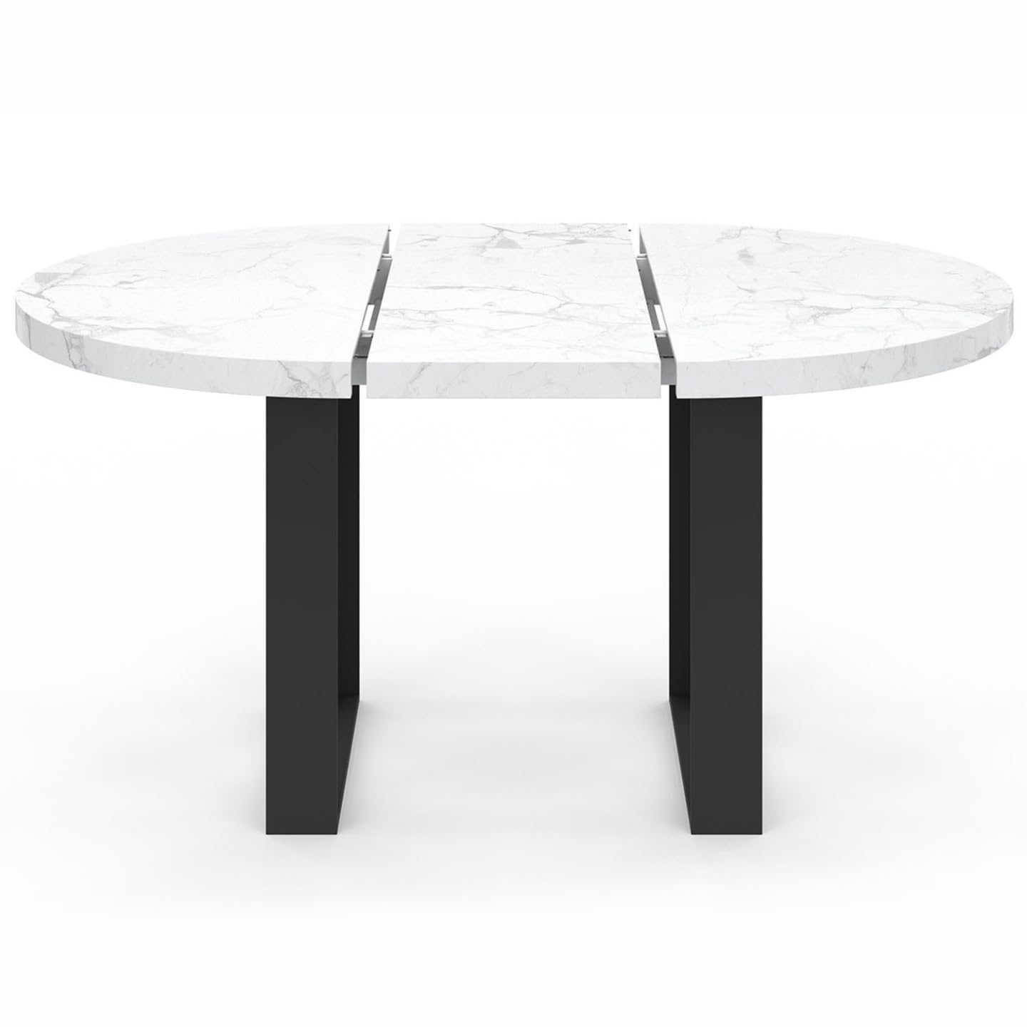 IDMarket - Table à Manger Extensible Ronde Phoenix 110-150 cm