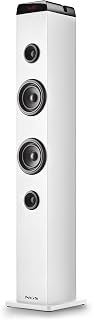 NGS Sky Charm Pro White - Soundturm, 50 W, mit Bluetooth 5.4, Optisch, USB, AUX-IN, FM-Radio, Broadcasting-Funktion, Karaoke-Mikrofon-Eingang, Fernbedienung, Weiß