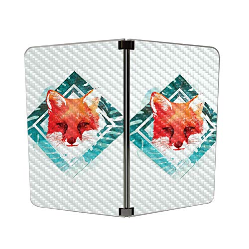 Image of MightySkins Carbon Fiber Skin for Microsoft Surface Duo - Tropical Fox | Protective, Durable Textured Carbon Fiber Finish | Easy to Apply, Remove, and Change Styles | Made in The USA