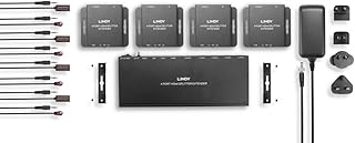 Lindy 70m Cat.6 4 Port 4K HDMI & IR Splitter Extender, 3840x2160, Power over Cable (PoC), Local Monitoring / Cascading, EDID Emulation, Uses Low-Cost Cat.6 UUTP Cable, Digital Signage, AV Distribution