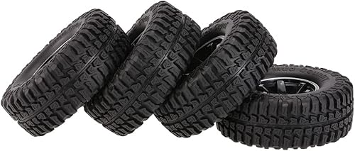 Miniatura 9 de Goolsky 4 piezas AUSTAR ax-3020C 1.9pulgadas Escala 110neumáticos con llanta de rueda para 110D90SCX10CC01RC Rock Crawler, Plateado