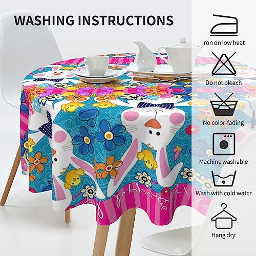 Nappe ronde 152 cm imperméable et infroissable pour table de repas - 7