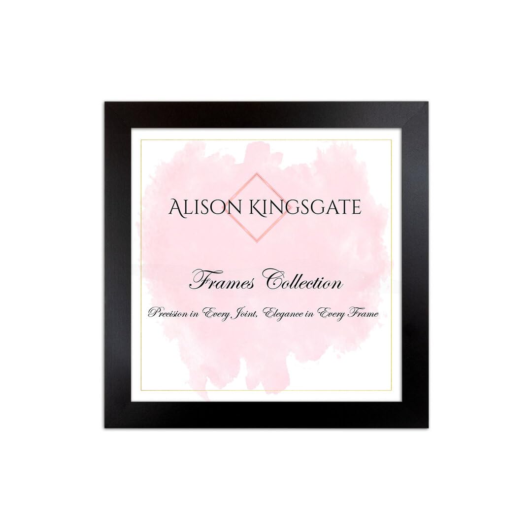 Alison Kingsgate Sleek 11X11 Picture Frame - Engineered Wood with Shatterproof Perspex Front -Perfect for Photos, Posters, Certificates -Suitable for Wall Mount or Tabletop Display - Purple