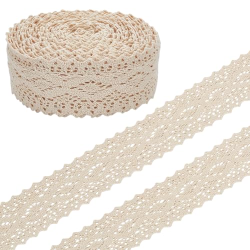 Materiale in cotone:i bordi in pizzo da cucire sono realizzati in materiale di cotone di qualità durevole e riutilizzabile, caratterizzato da un motivo chiaro e un tocco confortevole, amichevole per la tua pelle, non facile da sbiadire e abbastanza resistente per accompagnarti a lungo