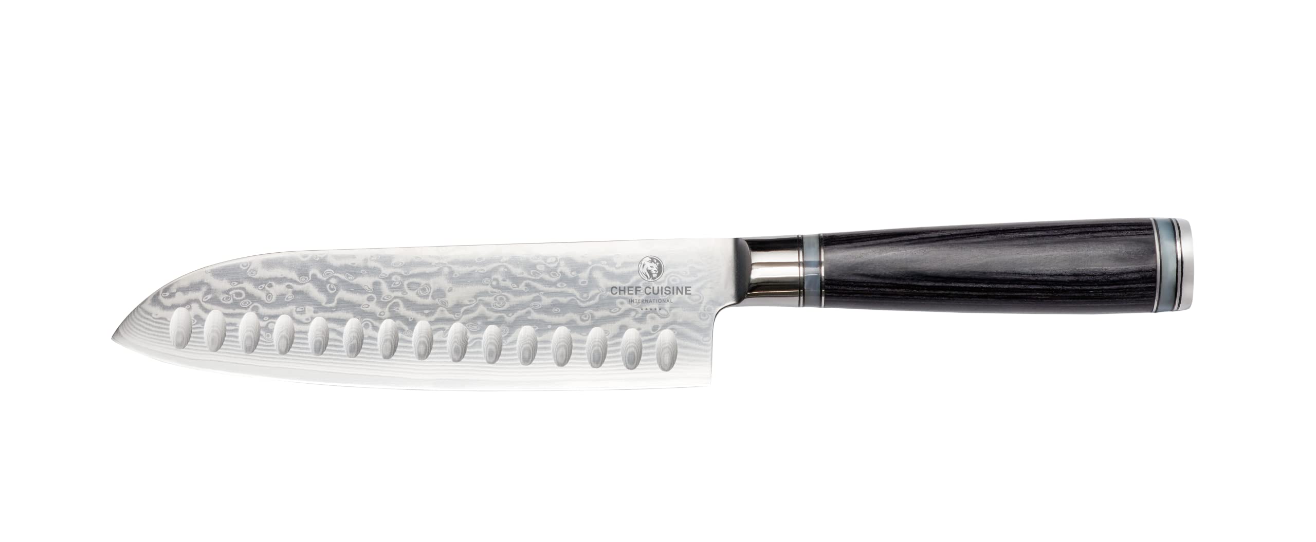CHEF CUISINE Damast Messerset, 3-tlg., Nakirimesser Santokumesser Sashimimesser