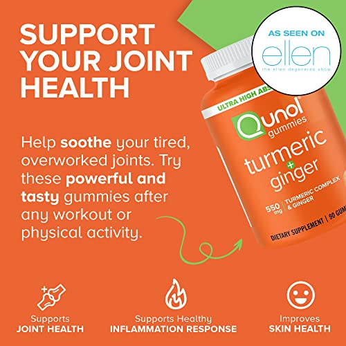 Qunol QNL00866 Turmeric And Ginger Gummies - Joint Support Supplement thumb #1