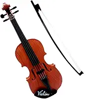 MINI VIOLINO INFANTIL ACUSTICO COM 4 CORDAS E ARCO PARA INICIANTES