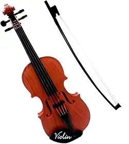 MINI VIOLINO INFANTIL ACUSTICO COM 4 CORDAS E ARCO PARA INICIANTES