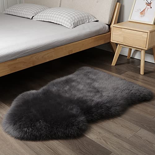 Iriwool IRYPDT-1P-TH Premium Genuine Fur Sheepskin Rug Real Australia Sheepskin Natural Luxury Fluffy Lambskin Fur Area Rug Seat Covers thumb #2