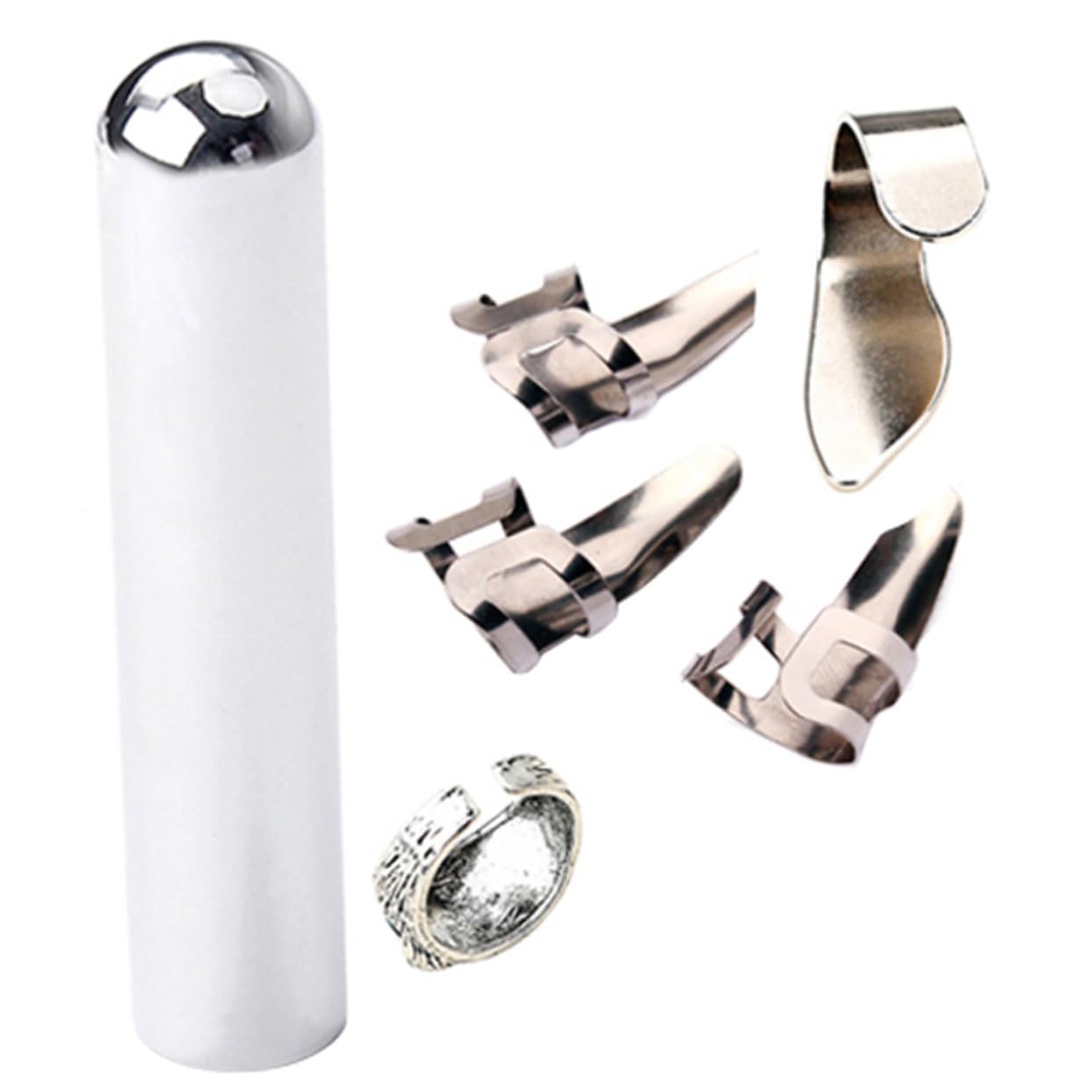 FUNOMOCYA Electric Guitar Slides Set Guitar Finger Picks Kit Cat Eye Ring Set Finger Protector Picks