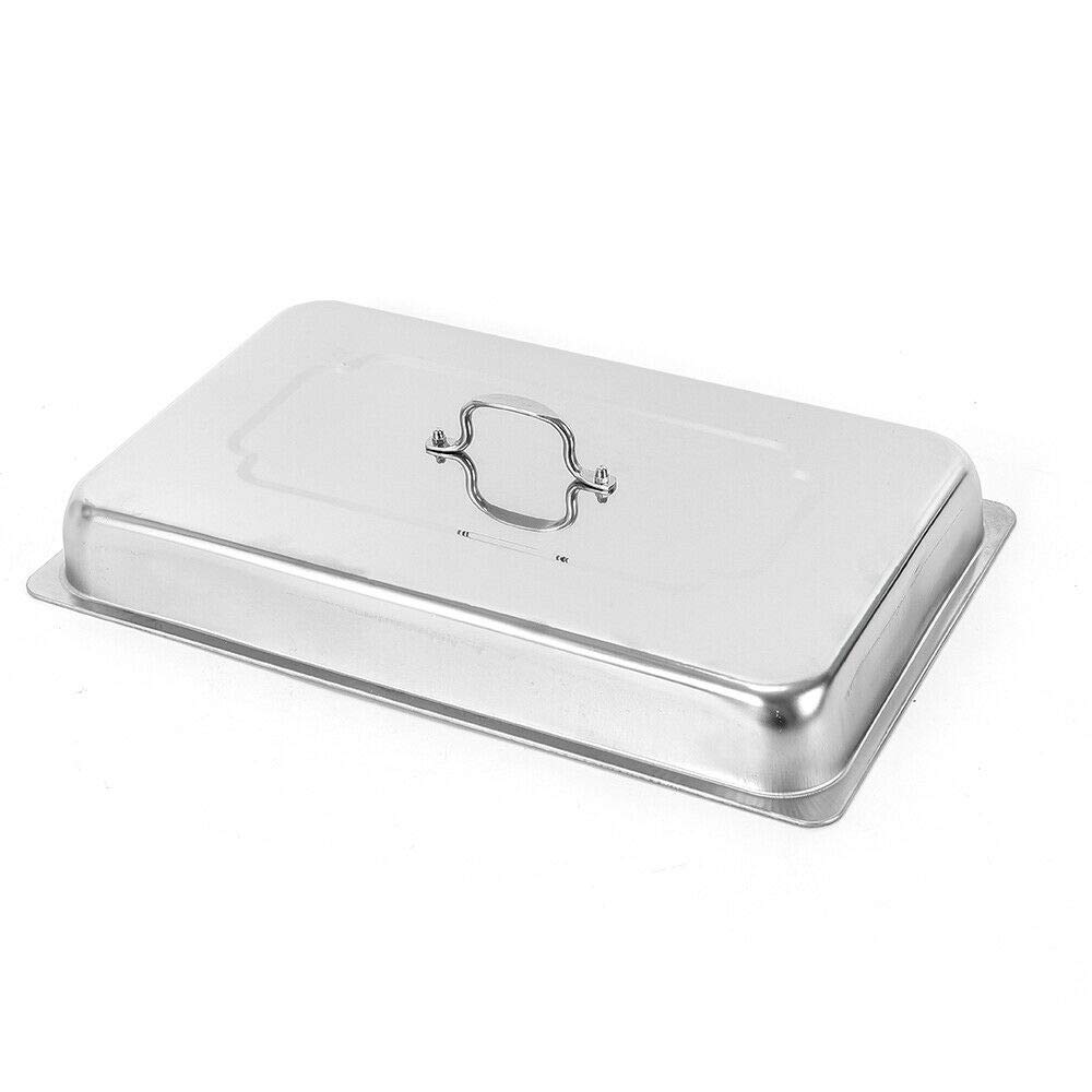 Chafing Dish, contenitore in acciaio inox per buffet, 2 scomparti per alimenti, scaldavivande buffet, contenitore per ristorazione e feste, capacità ca. 7,5 l