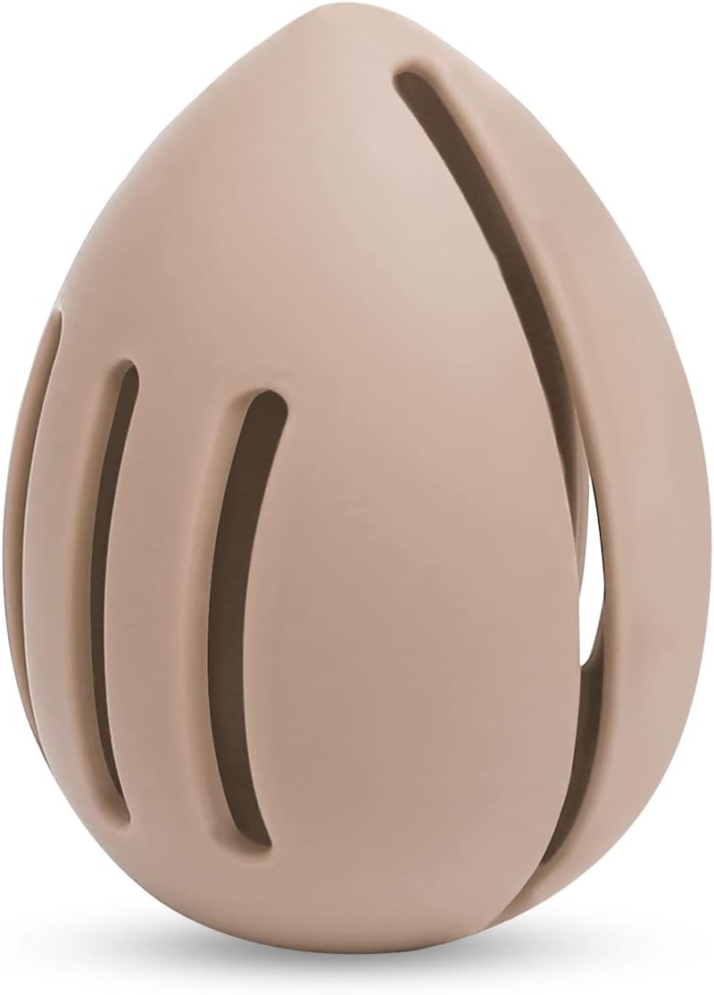 Beauty Blender Holder | Powder Puff Storage | Breathable Make-up Sponge Case for Business or Travel (Khaki*1)