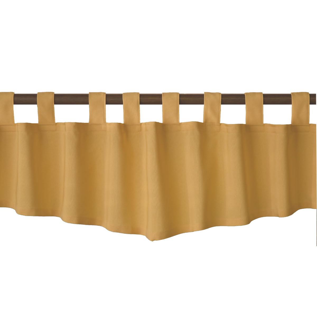Querbehang Hetty gelb unifarben | Deko-Behang aus hochwertigem Webstoff mit Schlaufen | gepflegt-rustikaler Landhaus-Stil für Küche, Esszimmer, Gästewohnung, Kaminzimmer H x B 40 x 200 cm