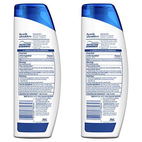 Head & Shoulders Charcoal 2-in-1 Shampoo and Conditioner 12.8 fl oz, Twin Pack - Thumbnail 2